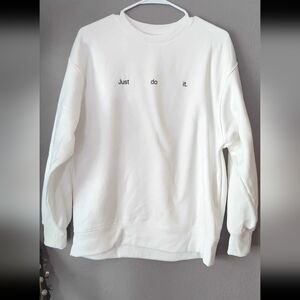 Nike White Crewneck Men's Sweater